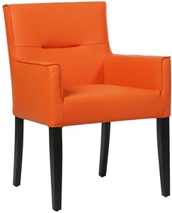 SHOPX HUISCOLLECTIE Oranje leren landelijke eetkamerstoel Look - Toledo Leer Orange (oranje leer)