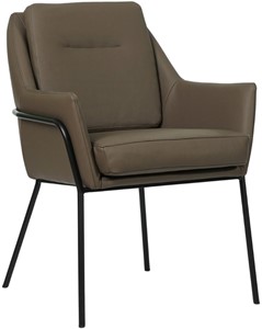 SHOPX HUISCOLLECTIE Bruine leren industriële design eetkamerstoel Mix - Toledo Leer Moss (bruin leer)
