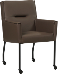 SHOPX HUISCOLLECTIE Bruine leren moderne eetkamerstoel Lucky - Toledo Leer Espresso (bruin leer)