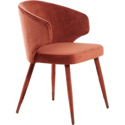 Light & Living  Eetkamerstoel KOSAKA - 79x57x52cm - Rood - Set van 2