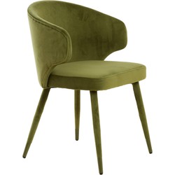 Light & Living  Eetkamerstoel KOSAKA - 79x57x53cm - Groen - Set van 2