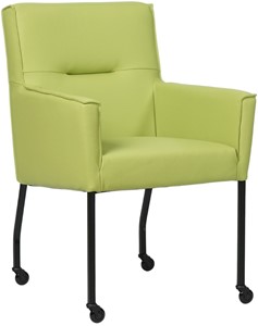 SHOPX HUISCOLLECTIE Felgroene leren moderne eetkamerstoel Lucky - Toledo Leer Lime (felgroen leer)