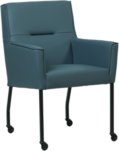 SHOPX HUISCOLLECTIE Blauwe leren moderne eetkamerstoel Lucky - Toledo Leer Whale (blauw leer)