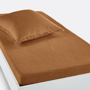 LA REDOUTE INTERIEURS Hoeslaken in gewassen linnen, omslag 30 cm, Linot
