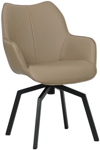 SHOPX HUISCOLLECTIE Taupe leren draaibare eetkamerstoel Magic - Toledo Leer Mocca (taupe leer)