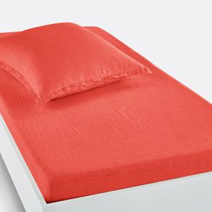 LA REDOUTE INTERIEURS Hoeslaken in gewassen linnen, omslag 30 cm, Linot