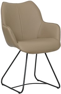 SHOPX HUISCOLLECTIE Taupe leren design eetkamerstoel Magic - Toledo Leer Mocca (taupe leer)