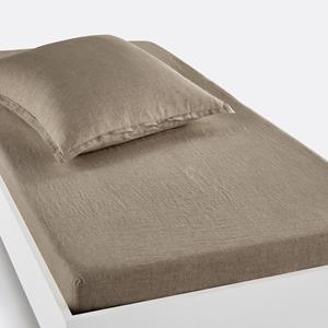 LA REDOUTE INTERIEURS Hoeslaken in gewassen linnen, omslag 30 cm, Linot