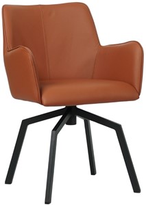 SHOPX HUISCOLLECTIE Cognac leren draaibare eetkamerstoel Jazz - Toledo Leer Natur (cognac leer)