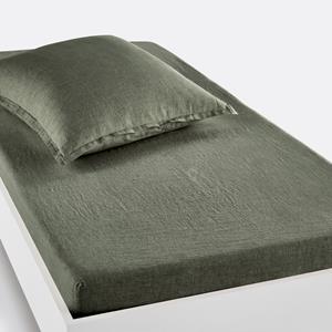 LA REDOUTE INTERIEURS Hoeslaken in gewassen linnen, omslag 30 cm, Linot