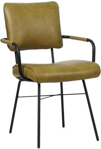 SHOPX HUISCOLLECTIE Olijfgroene leren industriële design eetkamerstoel Solid - Granada leer Olive (olijfgroen leer)