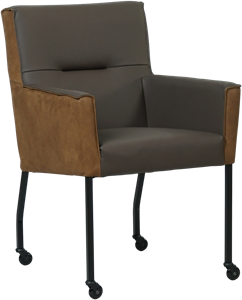 SHOPX HUISCOLLECTIE leren moderne eetkamerstoel Lucky - ( leer)