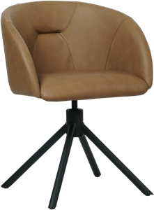 SHOPX HUISCOLLECTIE leren industriële eetkamerstoel Charm - ( leer)