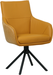 SHOPX HUISCOLLECTIE leren industriële draaibare eetkamerstoel Fancy - ( leer)
