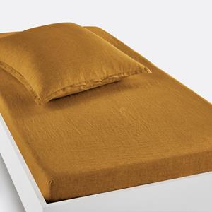 LA REDOUTE INTERIEURS Hoeslaken in gewassen linnen, omslag 30 cm, Linot