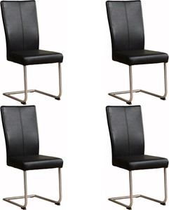 SHOPX HUISCOLLECTIE Set van 4 Leren eetkamerstoelen Dry - Echt leer, Industrieel, Comfortabel en kies uit meer dan 150+ kleuren - Ontdek de Vele Leersoorten en Kleuren bij ShopX