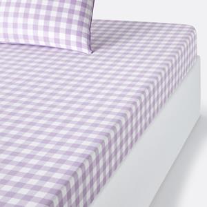 LA REDOUTE INTERIEURS Hoeslaken in katoen, omslag 30 cm, Veldi, violet