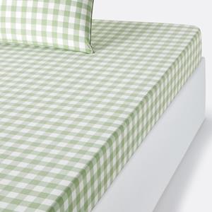LA REDOUTE INTERIEURS Hoeslaken in katoen, omslag 30 cm, Veldi groen