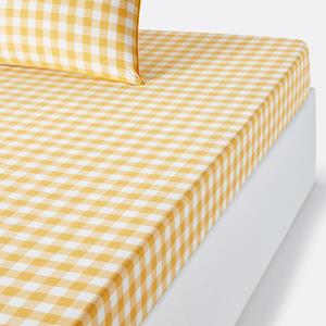 LA REDOUTE INTERIEURS Hoeslaken in katoen, omslag 30 cm, Veldi, geel