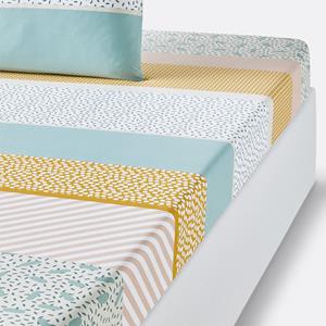 LA REDOUTE INTERIEURS Hoeslaken in katoen, Happy Stripes