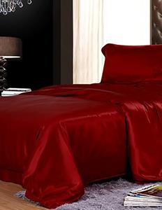 InSilk Zijden Dekbedovertrek  Collection, Kleur Bordeauxrood, Afmeting 240 (b) x 220 (l) cm
