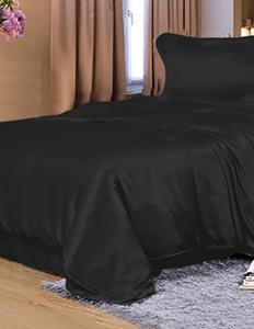 InSilk Zijden Dekbedovertrek  Collection, Kleur Zwart, Afmeting 200 (b) x 220 (l) cm