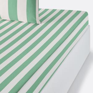 LA REDOUTE INTERIEURS Hoeslaken in katoen, omslag 25 cm, Hendaye groen