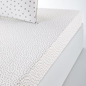 LA REDOUTE INTERIEURS Hoeslaken in gewassen katoen, omslag 25 cm, Lison