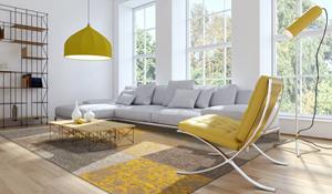 Louis de Poortere  Vloerkleed Vintage Patchwork Yellow 8084 (outlet) - 170x240 cm
