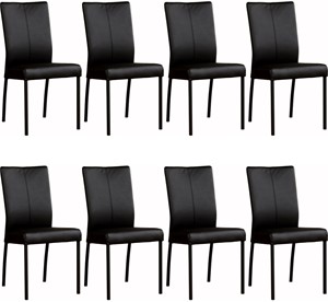 SHOPX HUISCOLLECTIE Set van 8 Leren eetkamerstoelen Comfort - Echt leer, Modern, Comfortabel en kies uit meer dan 150+ kleuren - Ontdek de Vele Leersoorten en Kleuren bij ShopX
