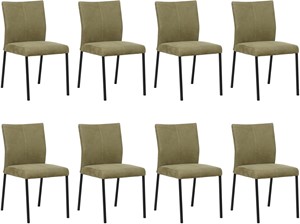 SHOPX HUISCOLLECTIE Set van 8 Leren eetkamerstoelen Basic - Echt leer, Modern, Comfortabel en kies uit meer dan 150+ kleuren - Ontdek de Vele Leersoorten en Kleuren bij ShopX