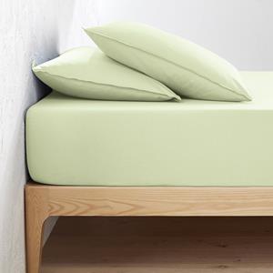LA REDOUTE INTERIEURS Effen hoeslaken in gewassen katoen, omslag 30 cm, Scenario