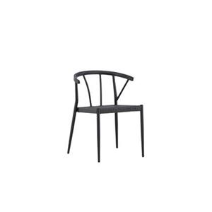 Fjôrd  Eetkamerstoel Zwart - Alu|Wicker - Stina - Set van 2
