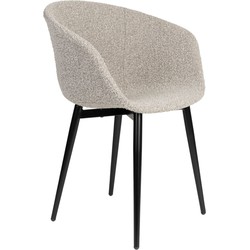 Housecraft Living Housecraft Charly Eetkamerstoelen met armleuning - Set van 2 - Grijs
