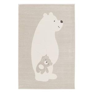 Sweeek  Vloerkleed beige|crème, teddybeer