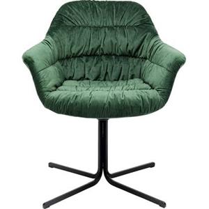 Kare Design Colmar Draaibare Eetkamerstoel - Groen Fluweel