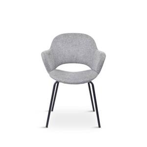 Giga Living  Eetkamerstoel Grijs Stof - Rowley - Set van 2