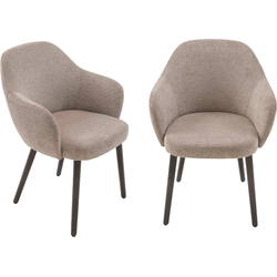 SIGNATURE  Bridgefauteuils in stof Ernest - Taupe - Set van 2