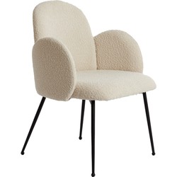 Light & Living  Eetkamerstoel CHIBA - 59x62x86cm - Wit - Set van 2