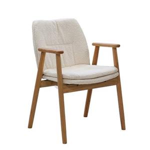 DÉJA Living  Eetkamerstoel Beige - Eikenhout - Amelie - Set van 2