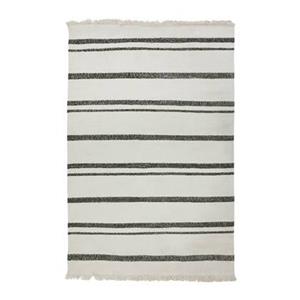 HKLIVING Striped Woolen Kelim Vloerkleed 200 x 300 cm - Crème