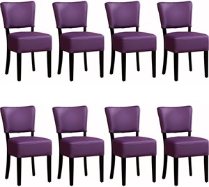 SHOPX HUISCOLLECTIE Set van 8 Leren eetkamerstoelen Rest - Echt leer, Landelijk, Comfortabel en kies uit meer dan 150+ kleuren - Ontdek de Vele Leersoorten en Kleuren bij ShopX
