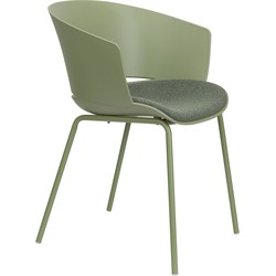 Housecraft Living Housecraft Jessica Eetkamerstoelen armleuning Groen - Set van 4