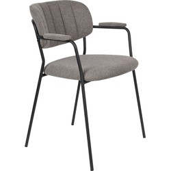 Housecraft Living Housecraft Jolien Eetkamerstoelen Zwart|Grijs - Set van 2