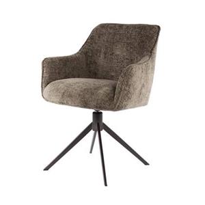 Giga Meubel  Eetkamerstoel Draaibaar Taupe - Pull - Set van 2