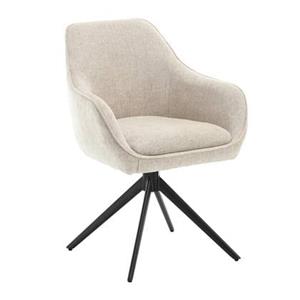 Livingfurn  Eetkamerstoel Stof Beige - Thomas - Set van 2