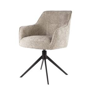 Giga Meubel  Eetkamerstoel Draaibaar Beige - Pull - Set van 2