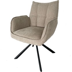 Hygge Interiors Select Marilla Draaistoel Zand set van 2