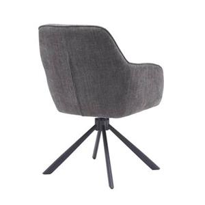 Giga Living  Eetkamerstoel Antraciet Stof - Select Avola - Set van 2