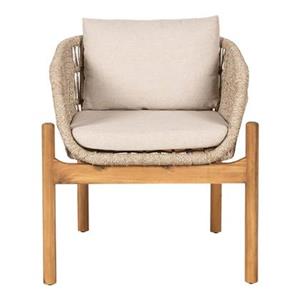 House Nordic  Eetkamerstoel Terracina Acacia Bruin|Beige - Set van 2